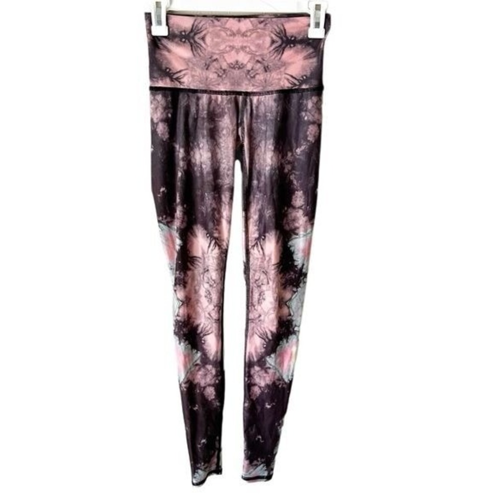 Teeki Leggings Women's XS Eagle Feather Dreamcatcher Tie Dye Bohemian Yoga